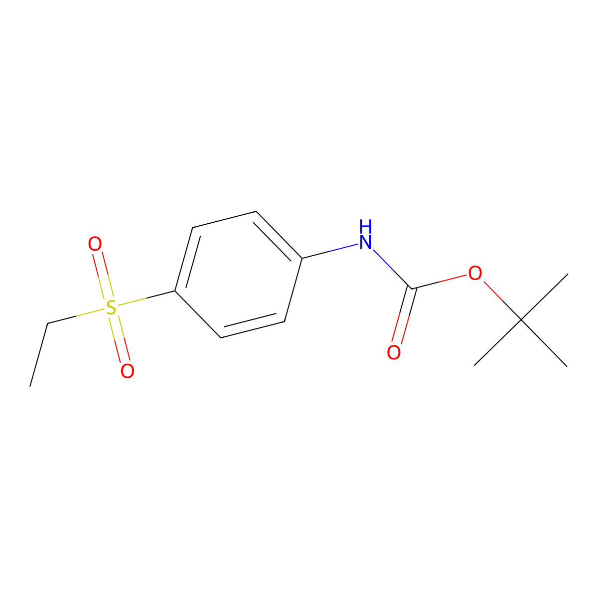 tert-Butyl [4-(ethanesulfonyl)phenyl]carbamate molecular structure, CAS 30057-60-4