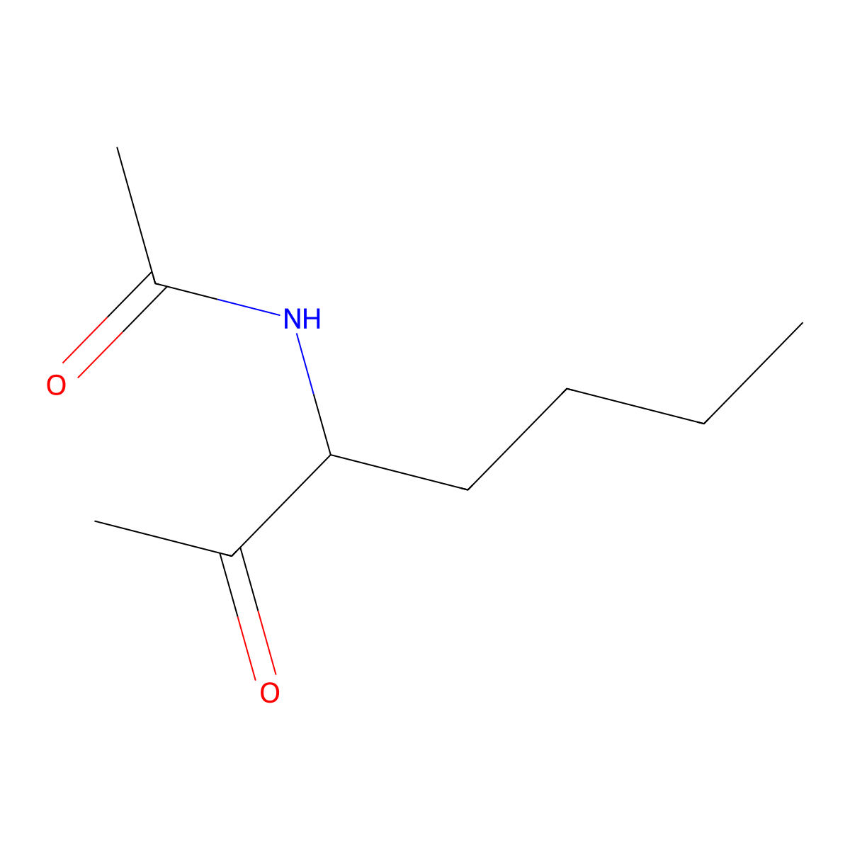 N-(2-oxoheptan-3-yl)acetamide molecular structure, CAS 30057-76-2