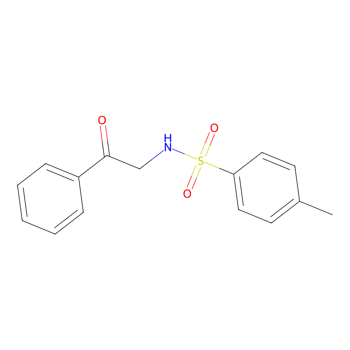 4-methyl-N-(2-oxo-2-phenylethyl)benzenesulfonamide molecular structure, CAS 30057-92-2