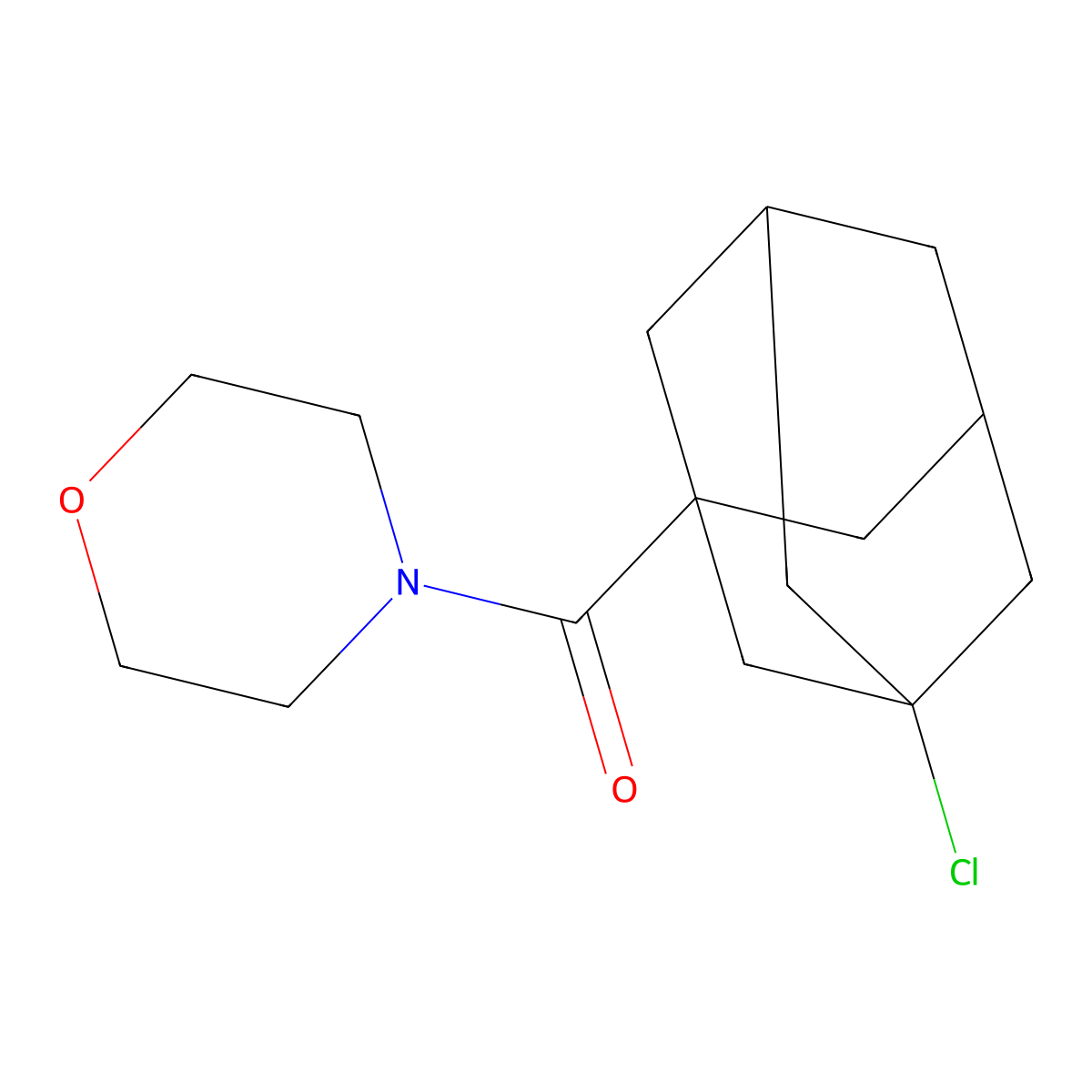 (3-Chloro-1-adamantyl)-morpholin-4-ylmethanone molecular structure, CAS 300570-09-6
