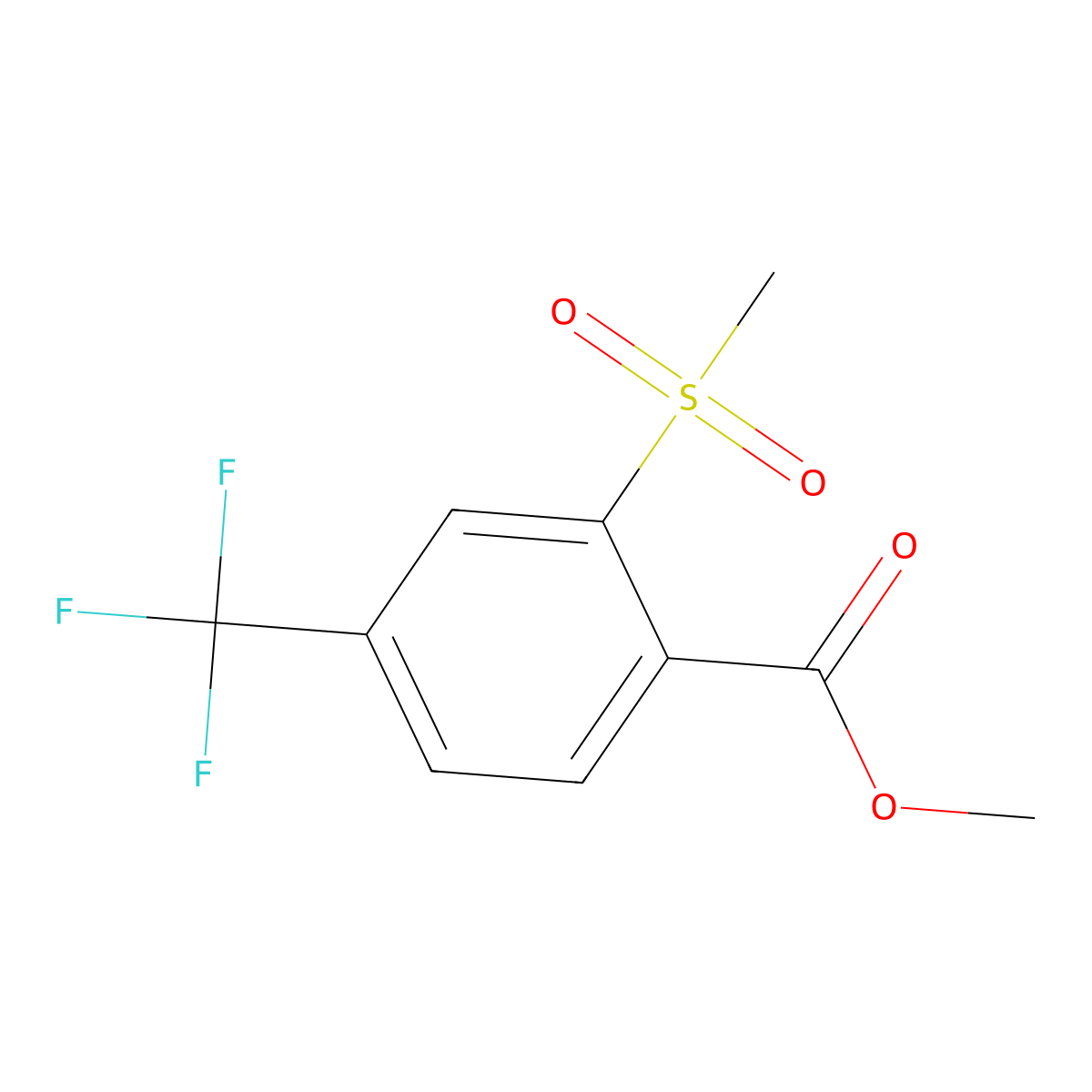 Methyl 2-methanesulfonyl-4-(trifluoromethyl)benzoate molecular structure, CAS 300571-21-5