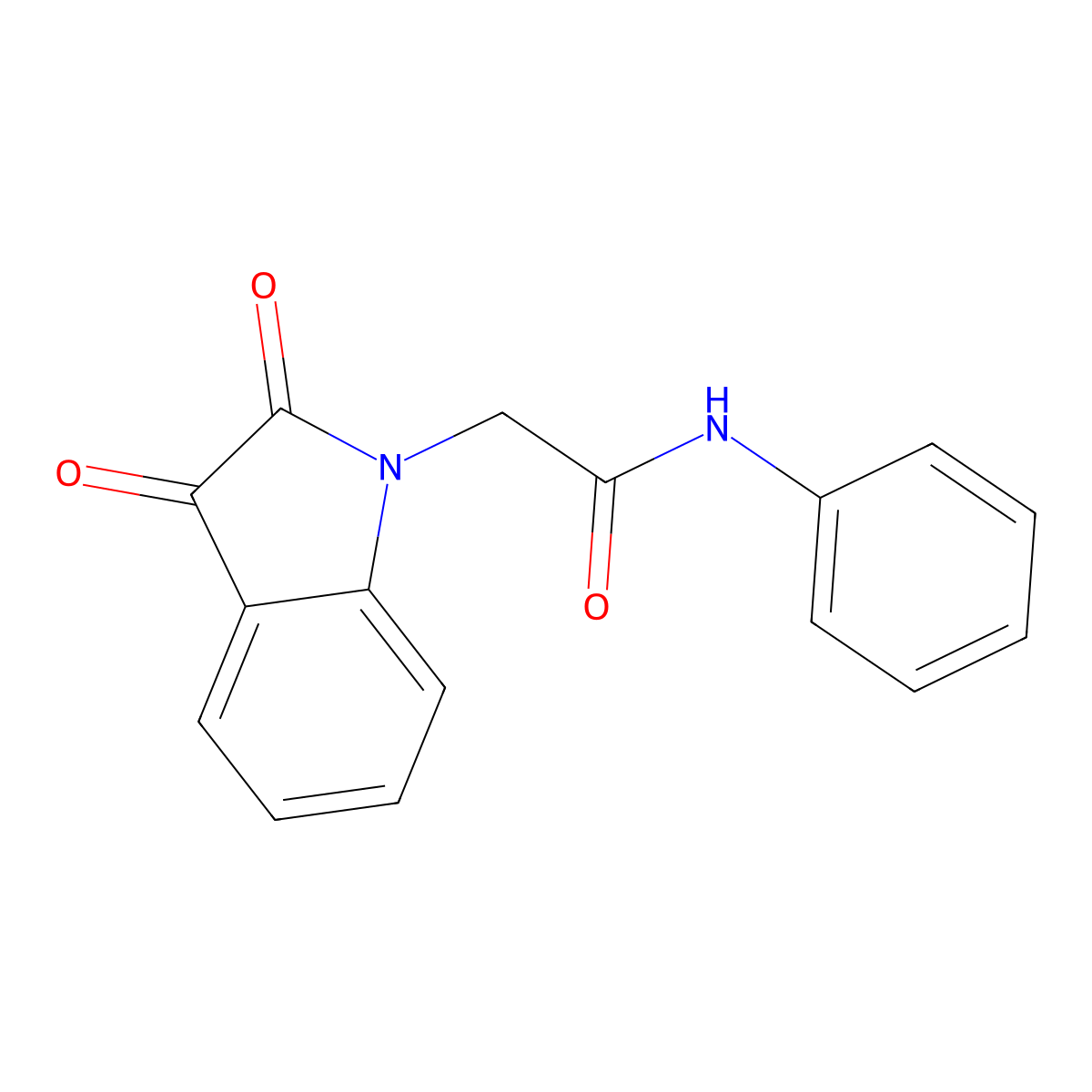 2-(2,3-dioxoindol-1-yl)-N-phenylacetamide molecular structure, CAS 300571-40-8