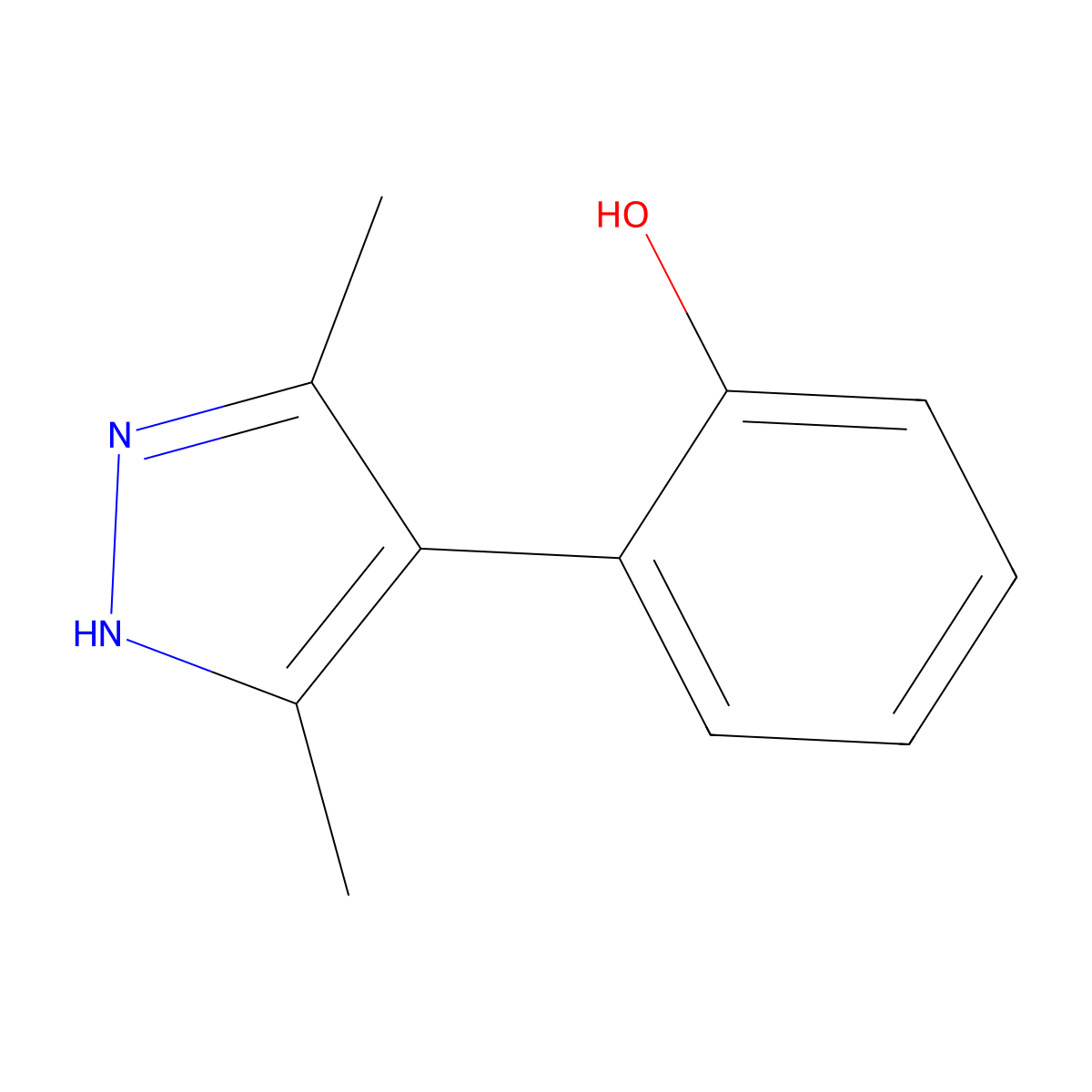 2-(3,5-dimethyl-1H-pyrazol-4-yl)phenol molecular structure, CAS 300573-47-1
