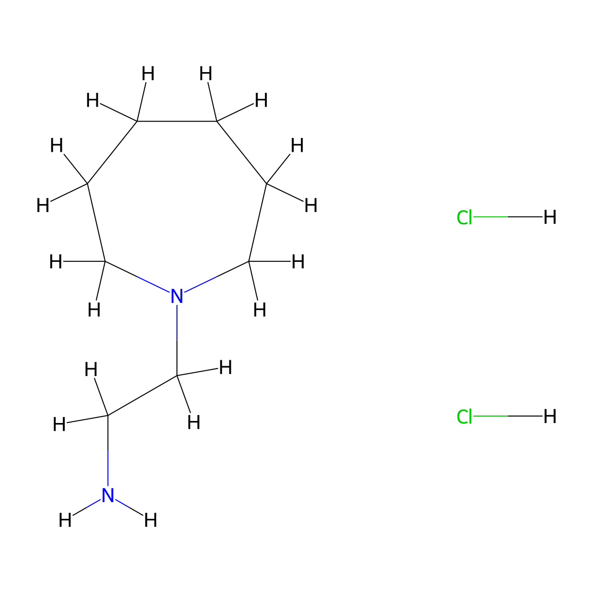 2-(Azepan-1-yl)ethanamine dihydrochloride molecular structure, CAS 300578-40-9