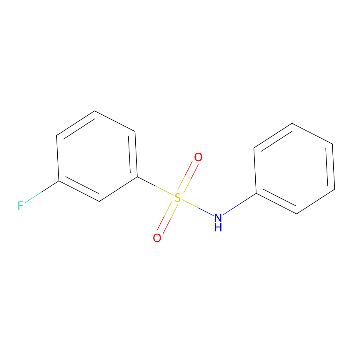 3-fluoro-N-phenylbenzenesulfonamide molecular structure, CAS 30058-38-9
