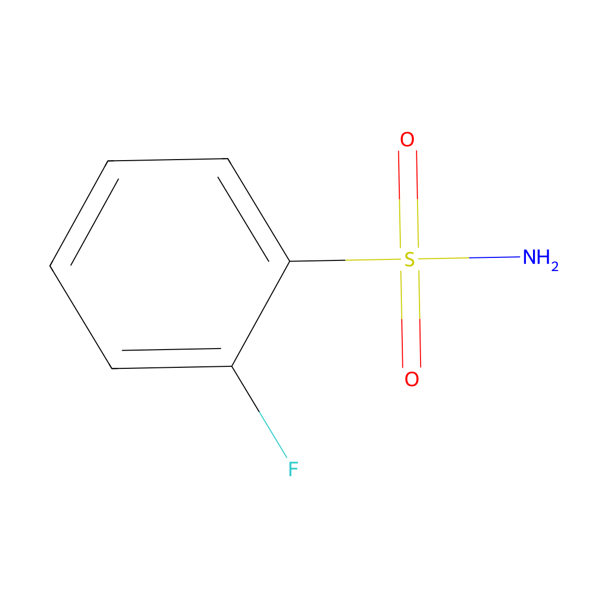 2-Fluorobenzenesulfonamide molecular structure, CAS 30058-40-3