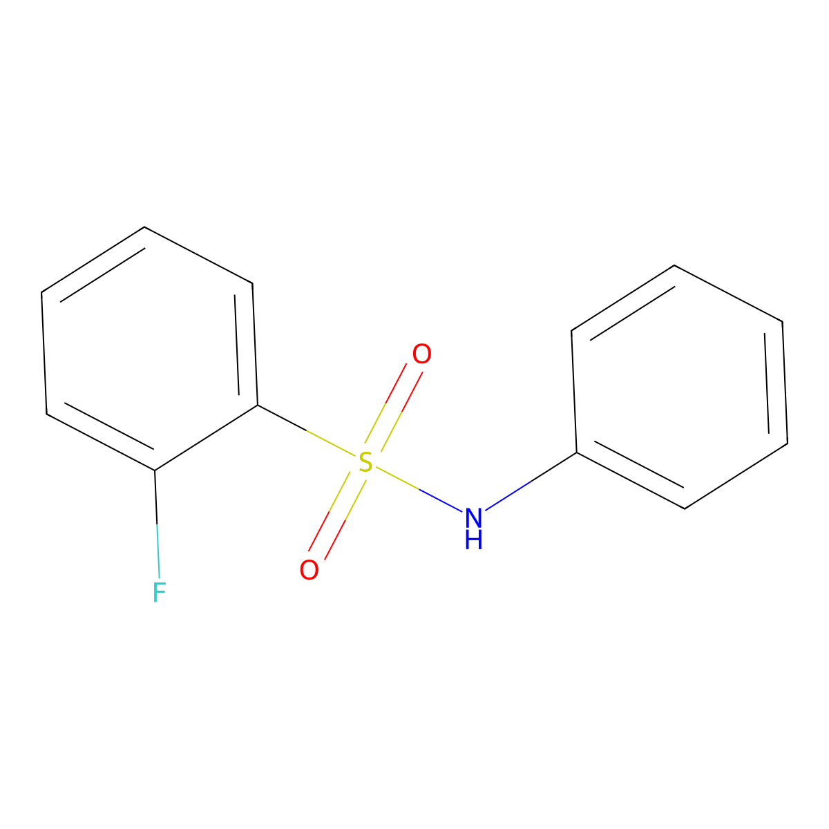 2-fluoro-N-phenylbenzenesulfonamide molecular structure, CAS 30058-41-4