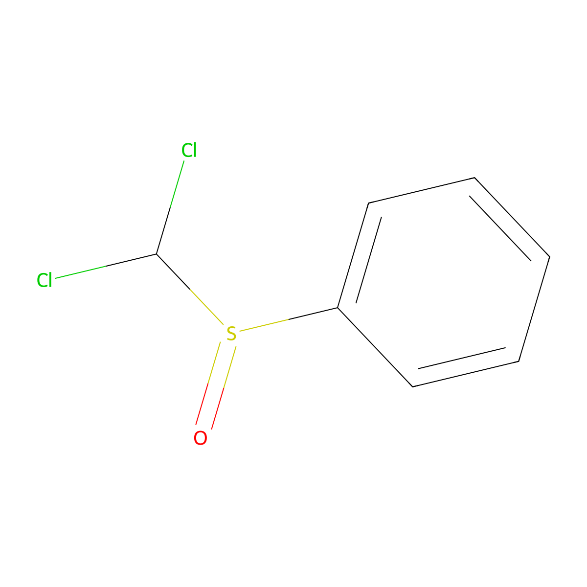alpha-Dichloromethyl phenylsulfoxide molecular structure, CAS 30058-54-9