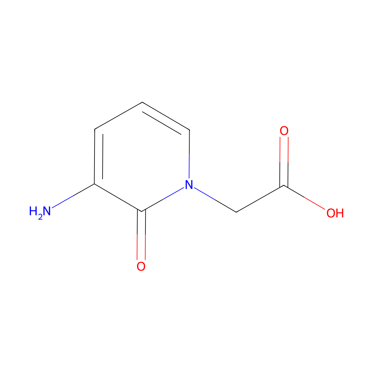 (3-Amino-2-oxopyridin-1(2H)-yl)acetic acid molecular structure, CAS 300582-90-5