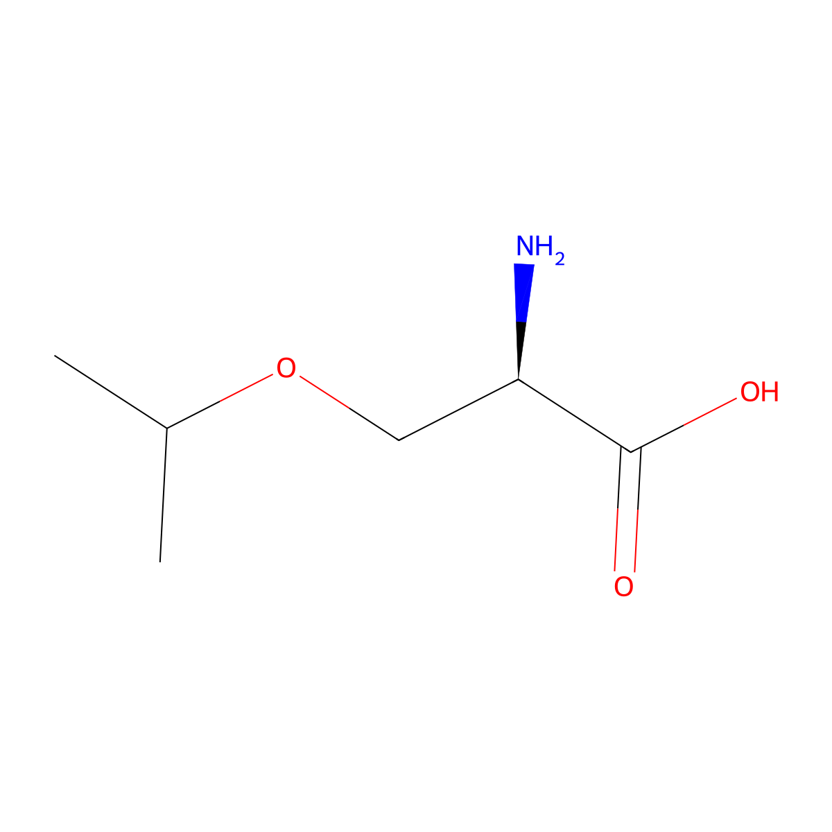 (2R)-2-amino-3-(propan-2-yloxy)propanoic acid molecular structure, CAS 300583-53-3