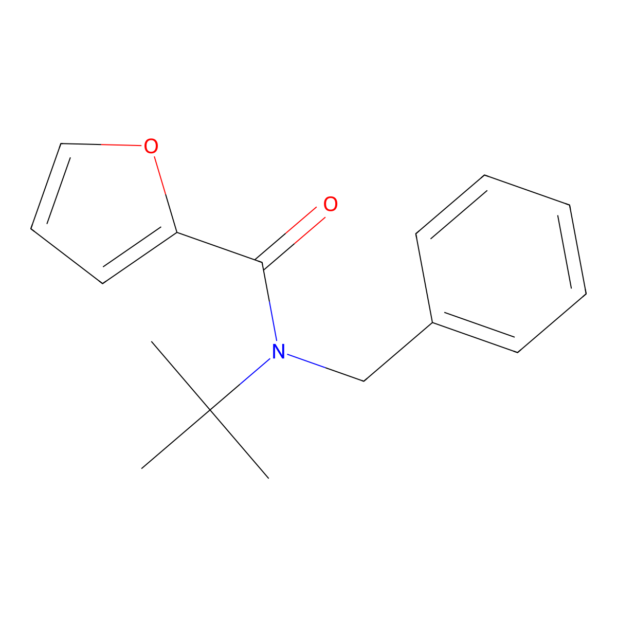 N-benzyl-N-tert-butylfuran-2-carboxamide molecular structure, CAS 300586-23-6