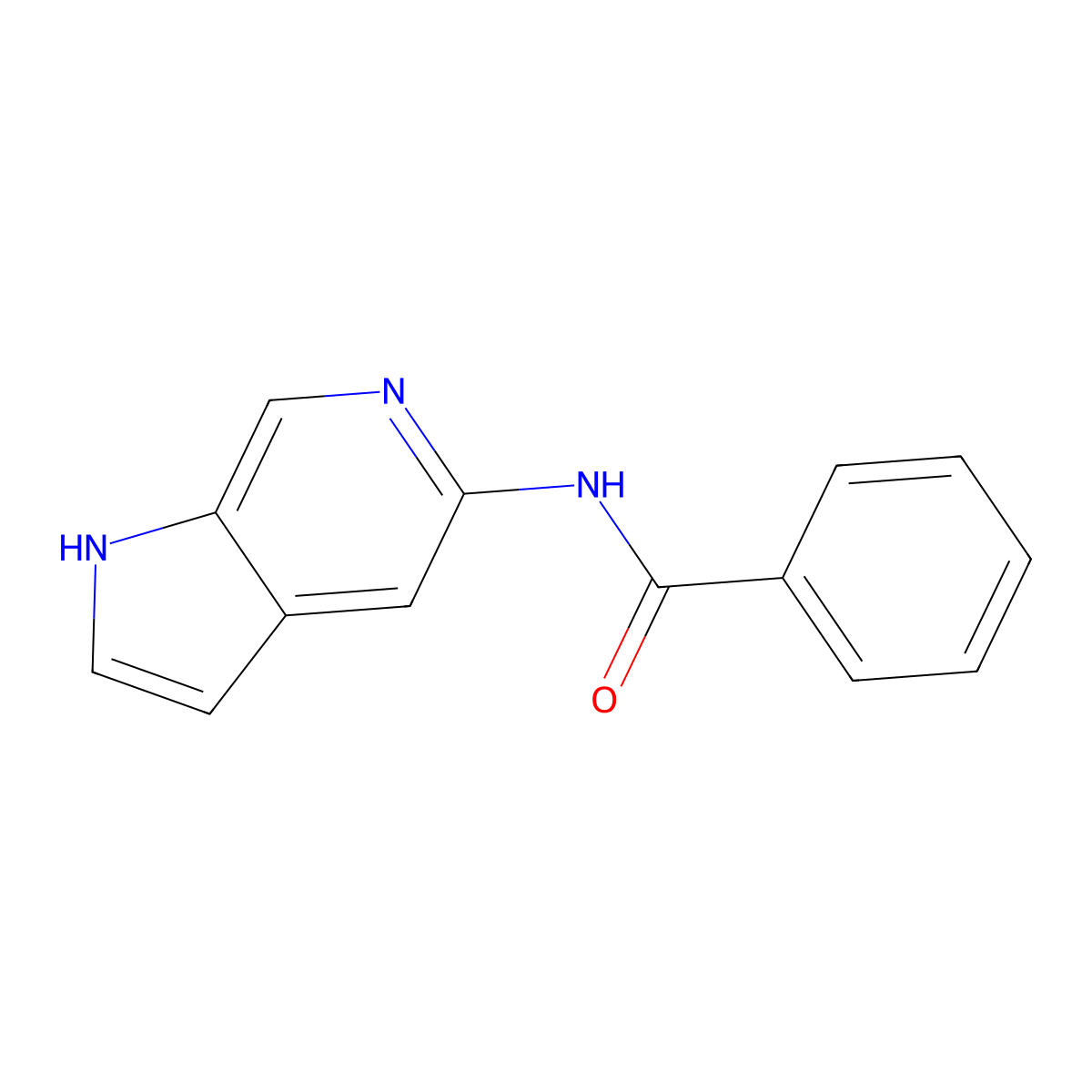 N-(1H-pyrrolo[2,3-c]pyridin-5-yl)benzamide molecular structure, CAS 300586-90-7
