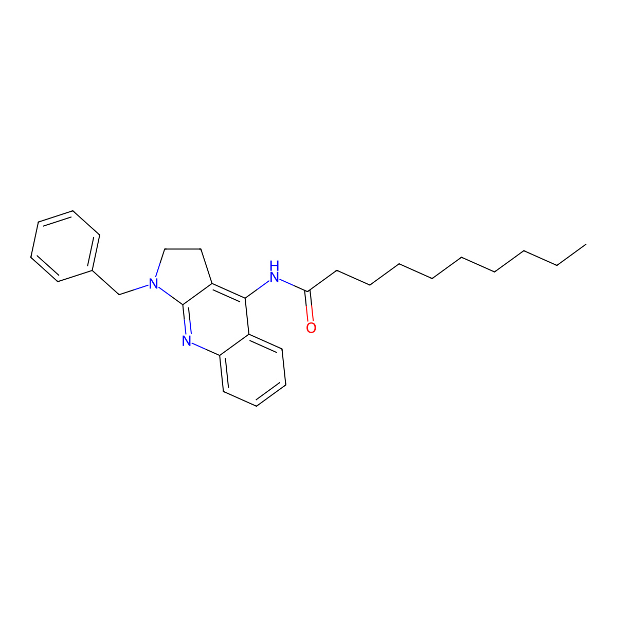N-(1-benzyl-2,3-dihydro-1H-pyrrolo[2,3-b]quinolin-4-yl)decanamide molecular structure, CAS 300586-91-8
