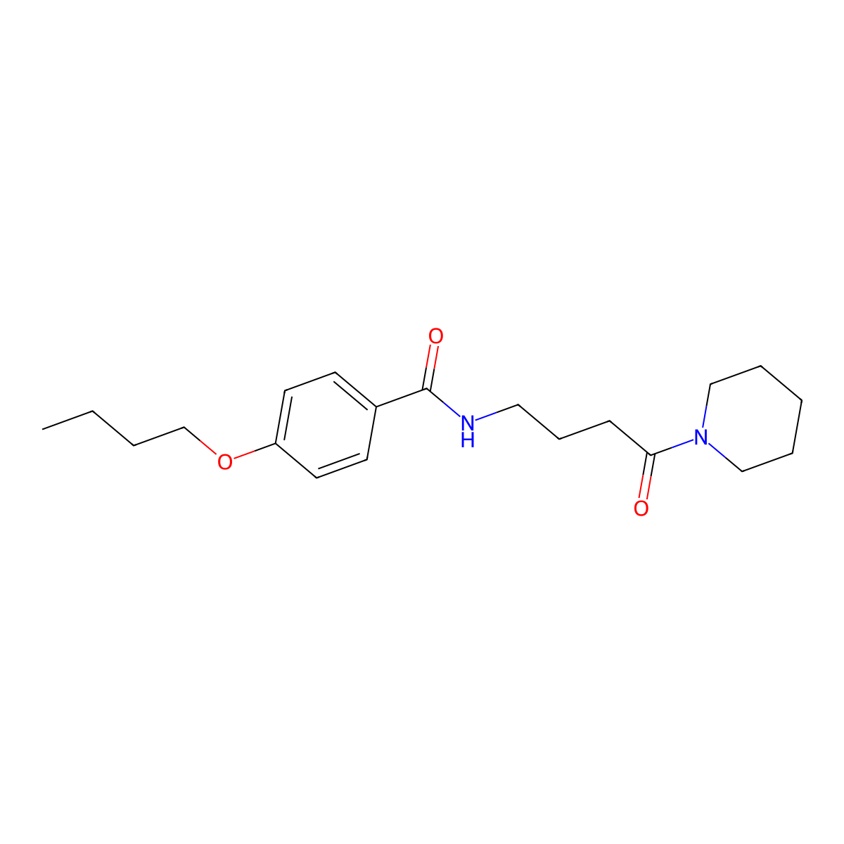 4-butoxy-N-(4-oxo-4-piperidin-1-ylbutyl)benzamide molecular structure, CAS 300587-81-9