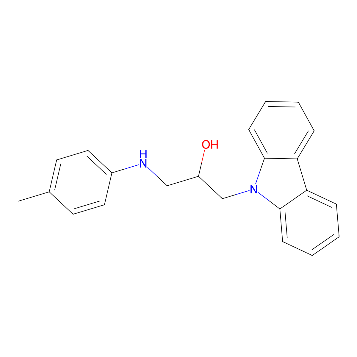 1-(9H-carbazol-9-yl)-3-[(4-methylphenyl)amino]propan-2-ol molecular structure, CAS 300588-31-2