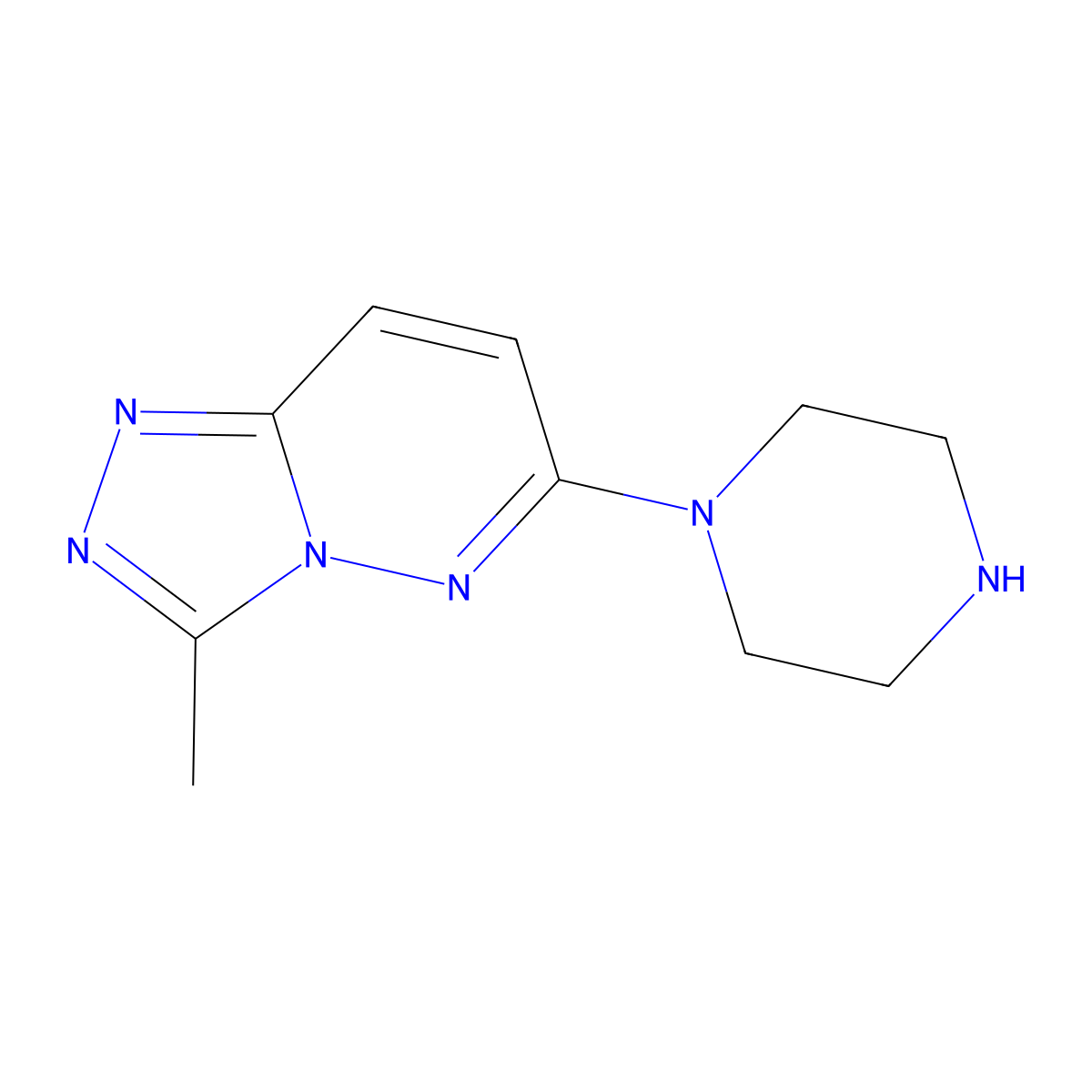 1-{3-Methyl-[1,2,4]triazolo[4,3-b]pyridazin-6-yl}piperazine molecular structure, CAS 300588-79-8