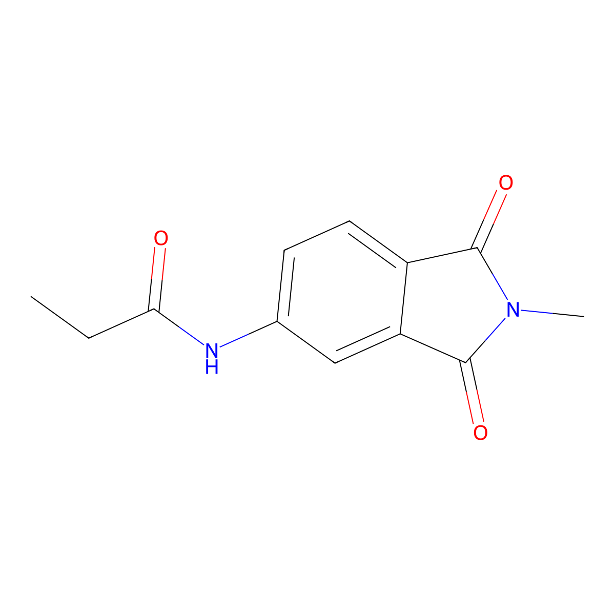 N-(2-methyl-1,3-dioxoisoindol-5-yl)propanamide molecular structure, CAS 300589-21-3