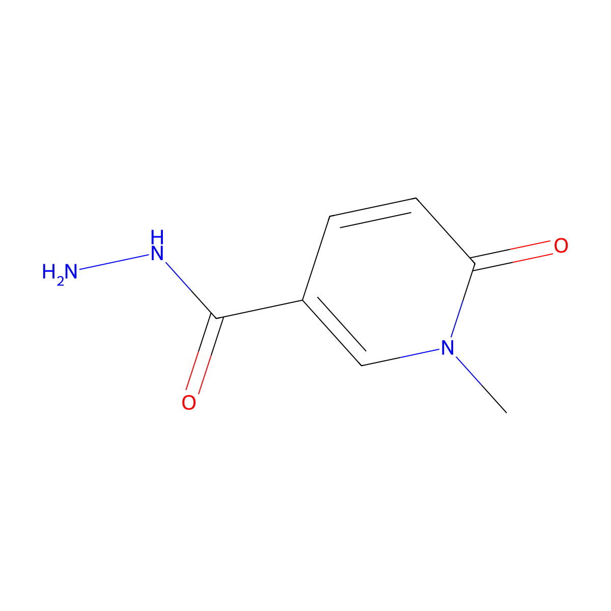 1-Methyl-6-oxo-1,6-dihydropyridine-3-carbohydrazide molecular structure, CAS 300589-75-7