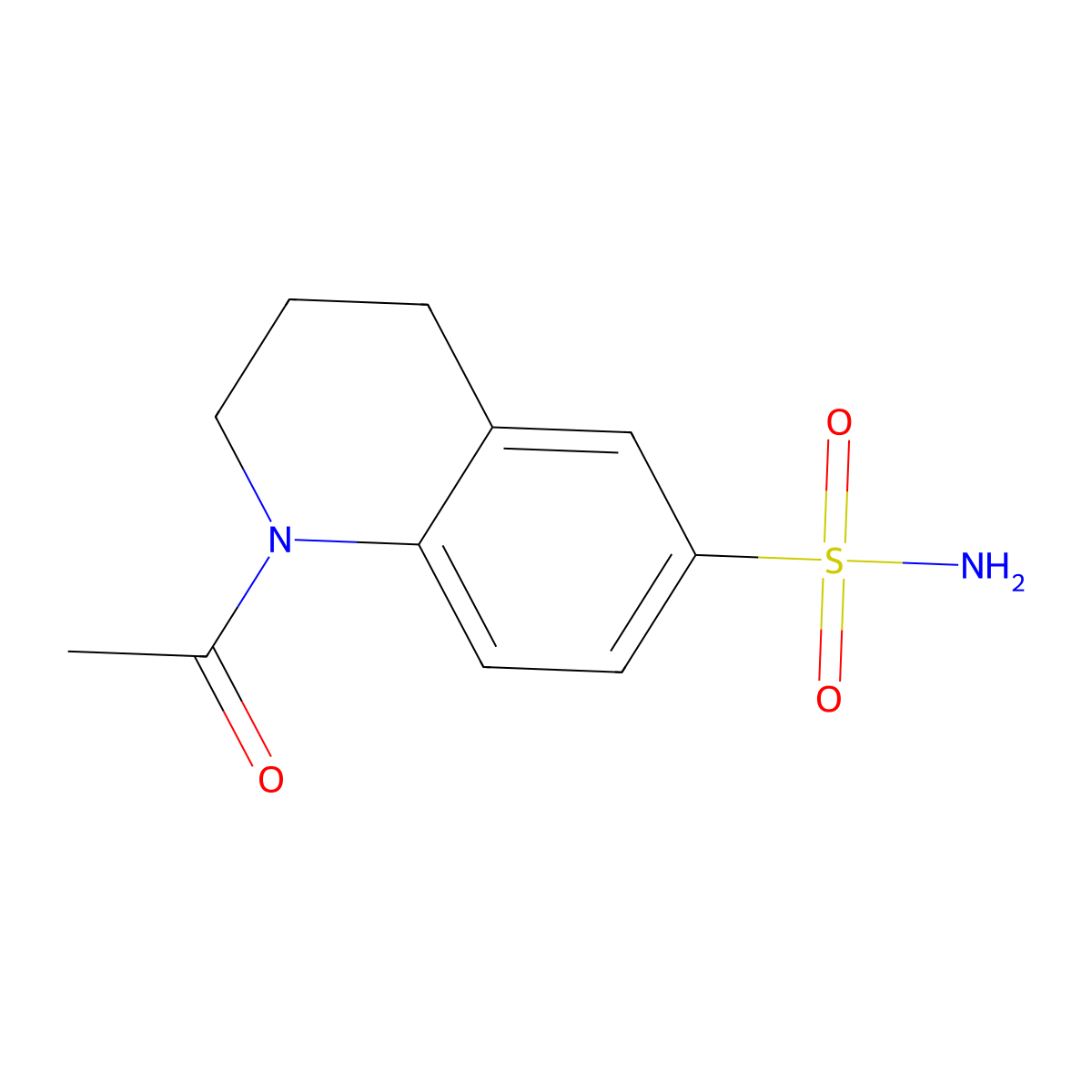 1-Acetyl-1,2,3,4-tetrahydroquinoline-6-sulfonamide molecular structure, CAS 30059-38-2