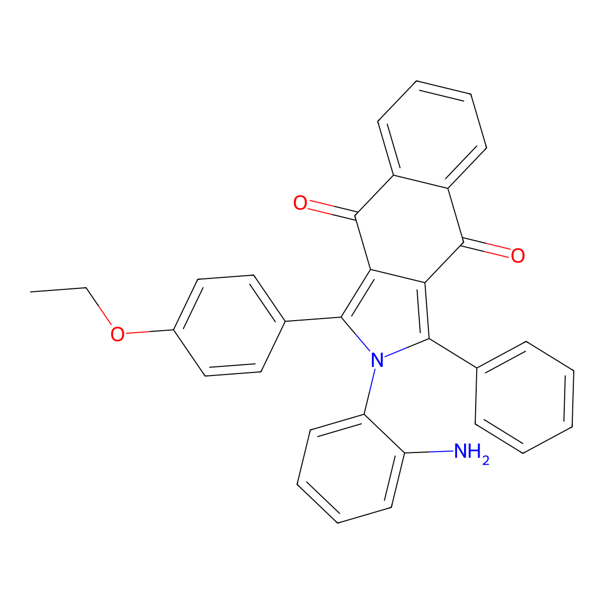 2-(2-Aminophenyl)-3-(4-ethoxyphenyl)-1-phenylbenzo[f]isoindole-4,9-dione molecular structure, CAS 300590-10-7