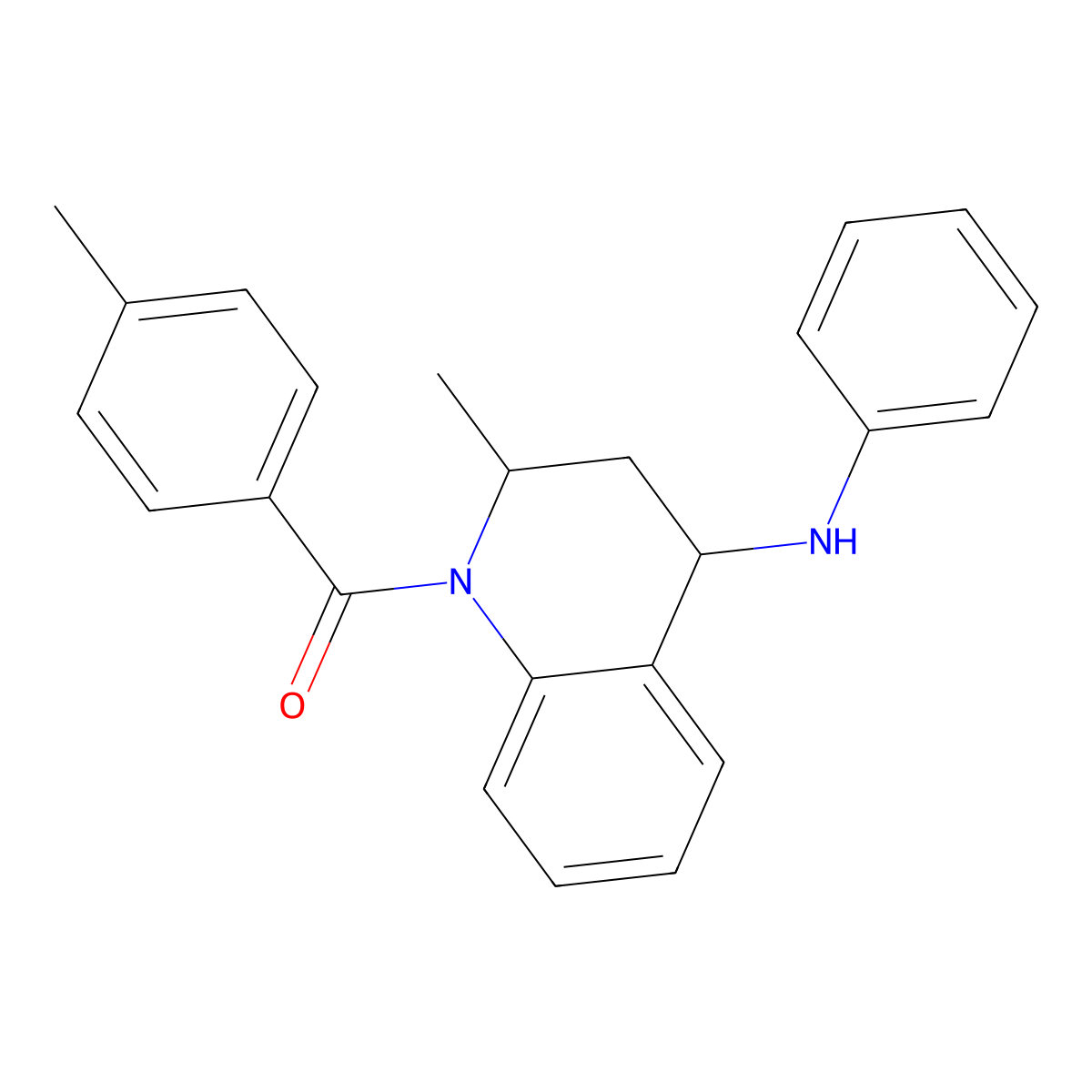 [4-anilino-2-methyl-3,4-dihydro-1(2H)-quinolinyl](4-methylphenyl)methanone molecular structure, CAS 300590-50-5