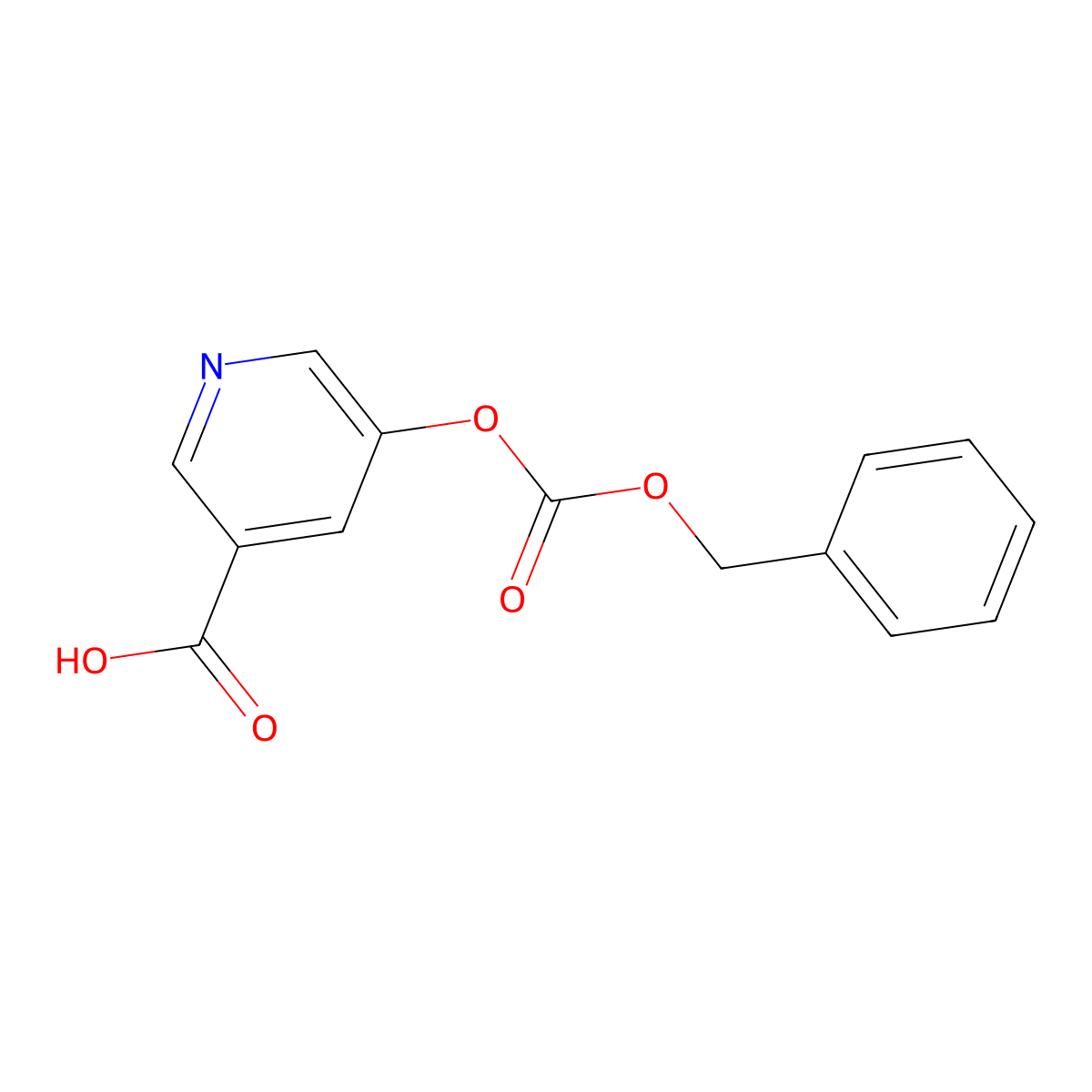 5-(((Benzyloxy)carbonyl)oxy)nicotinic acid molecular structure, CAS 300590-68-5