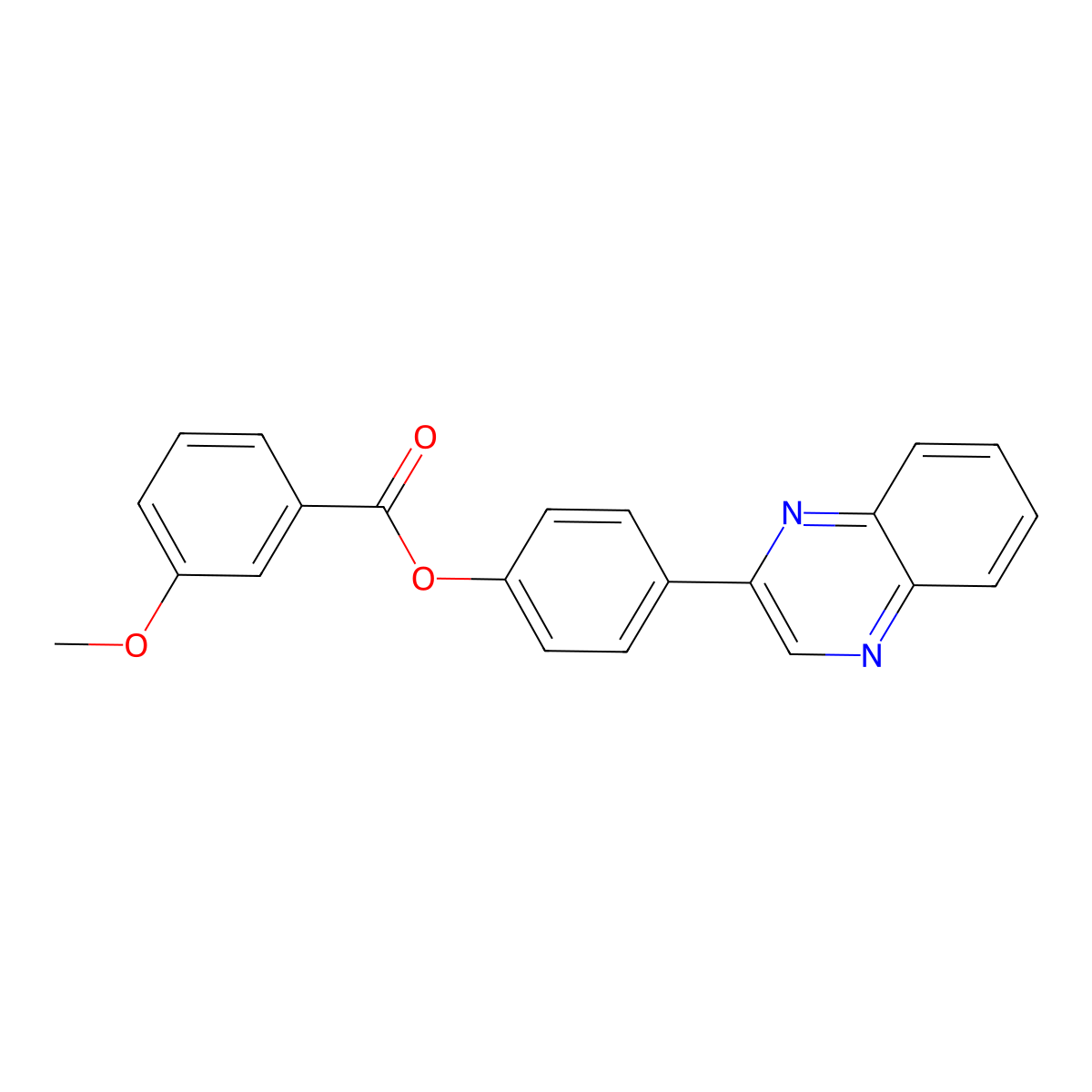 4-(Quinoxalin-2-yl)phenyl 3-methoxybenzoate molecular structure, CAS 300591-35-9