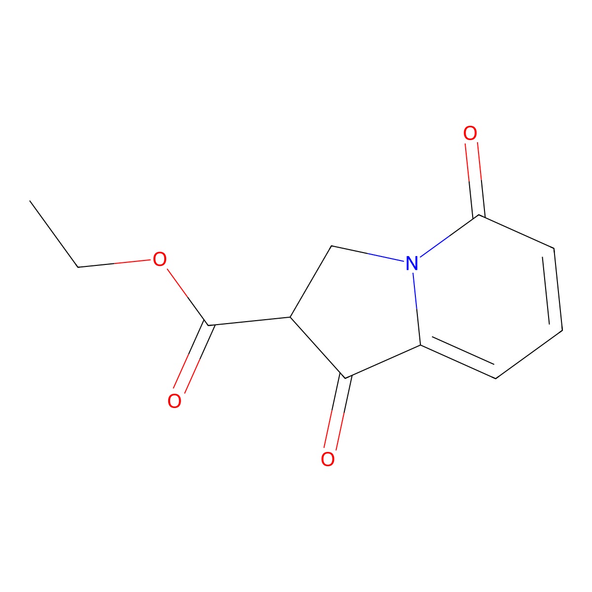 Ethyl 1,5-dioxo-1,2,3,5-tetrahydroindolizine-2-carboxylate molecular structure, CAS 30062-35-2