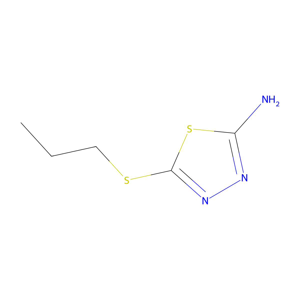 5-(Propylthio)-1,3,4-thiadiazol-2-amine molecular structure, CAS 30062-49-8