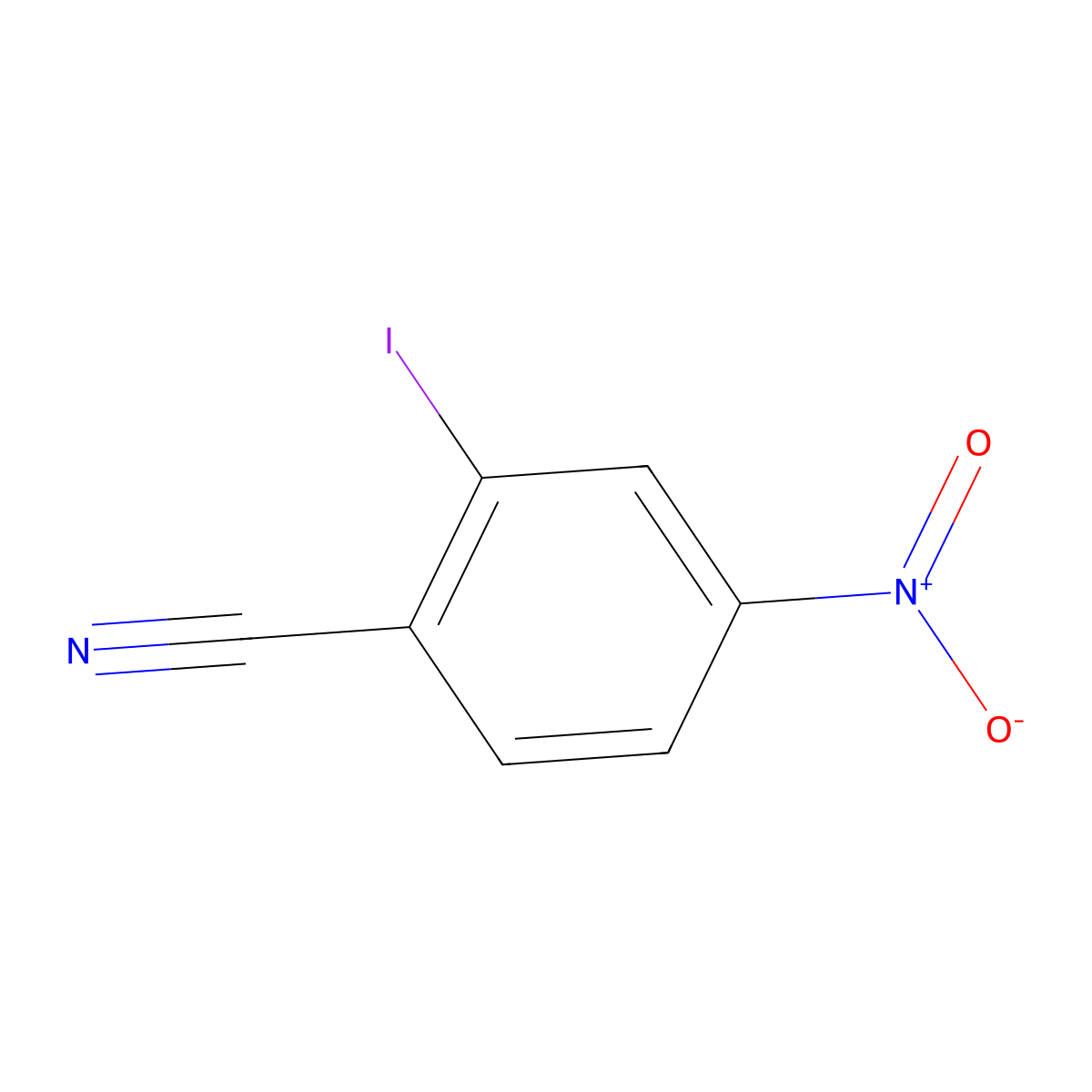 2-Iodo-4-nitrobenzonitrile molecular structure, CAS 300627-43-4