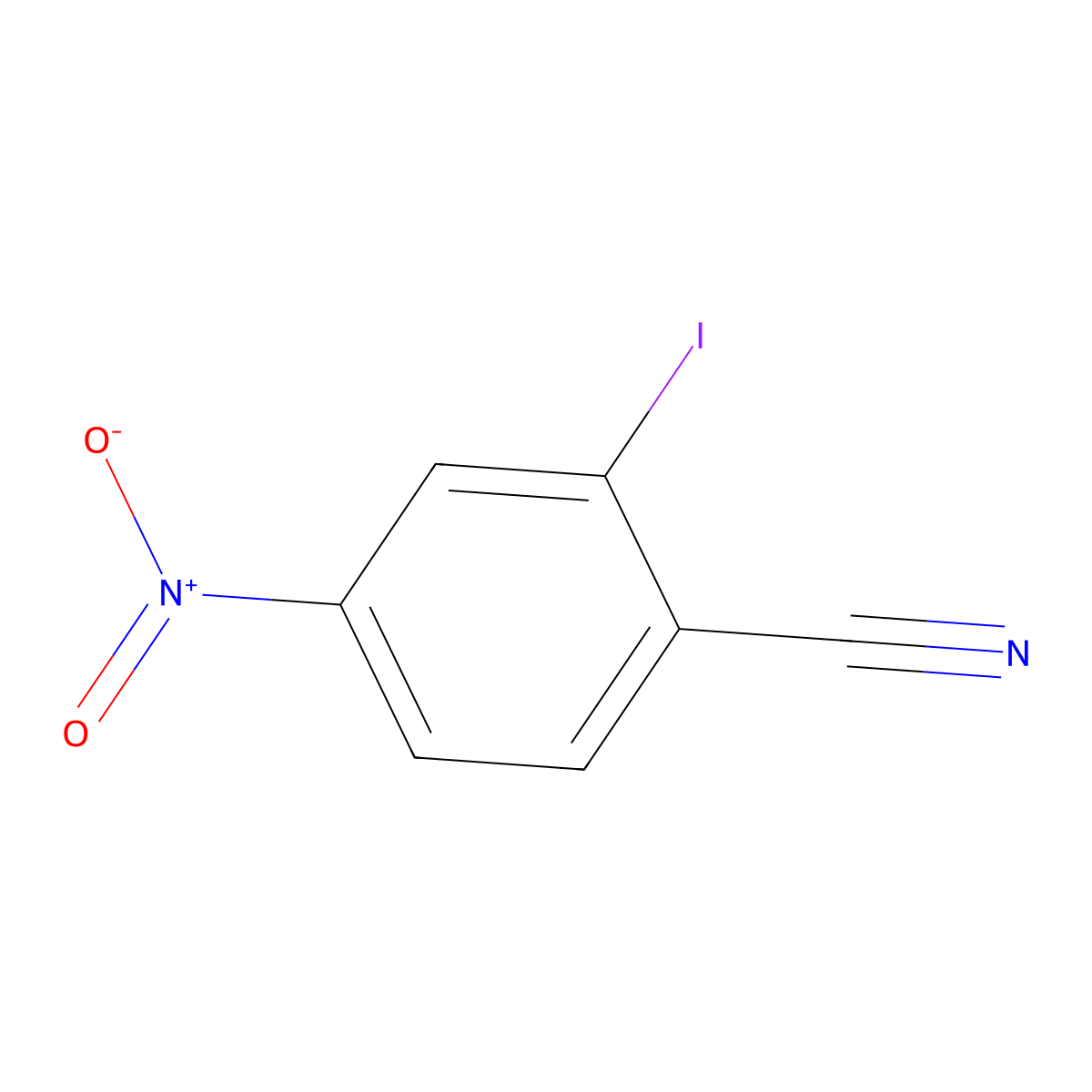 2-Iodo-4-nitrobenzonitrile molecular structure, CAS 300627-43-4
