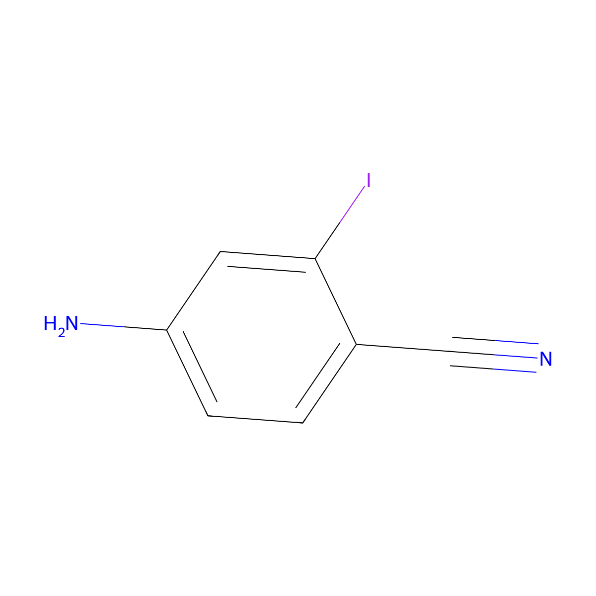 4-Amino-2-iodobenzonitrile molecular structure, CAS 300627-48-9