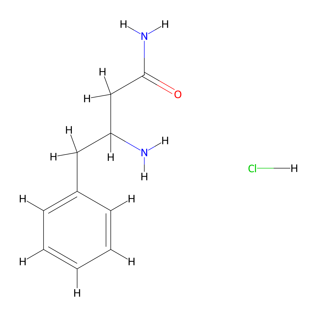 3-Amino-4-phenylbutanamidehydrochloride molecular structure, CAS 30066-27-4