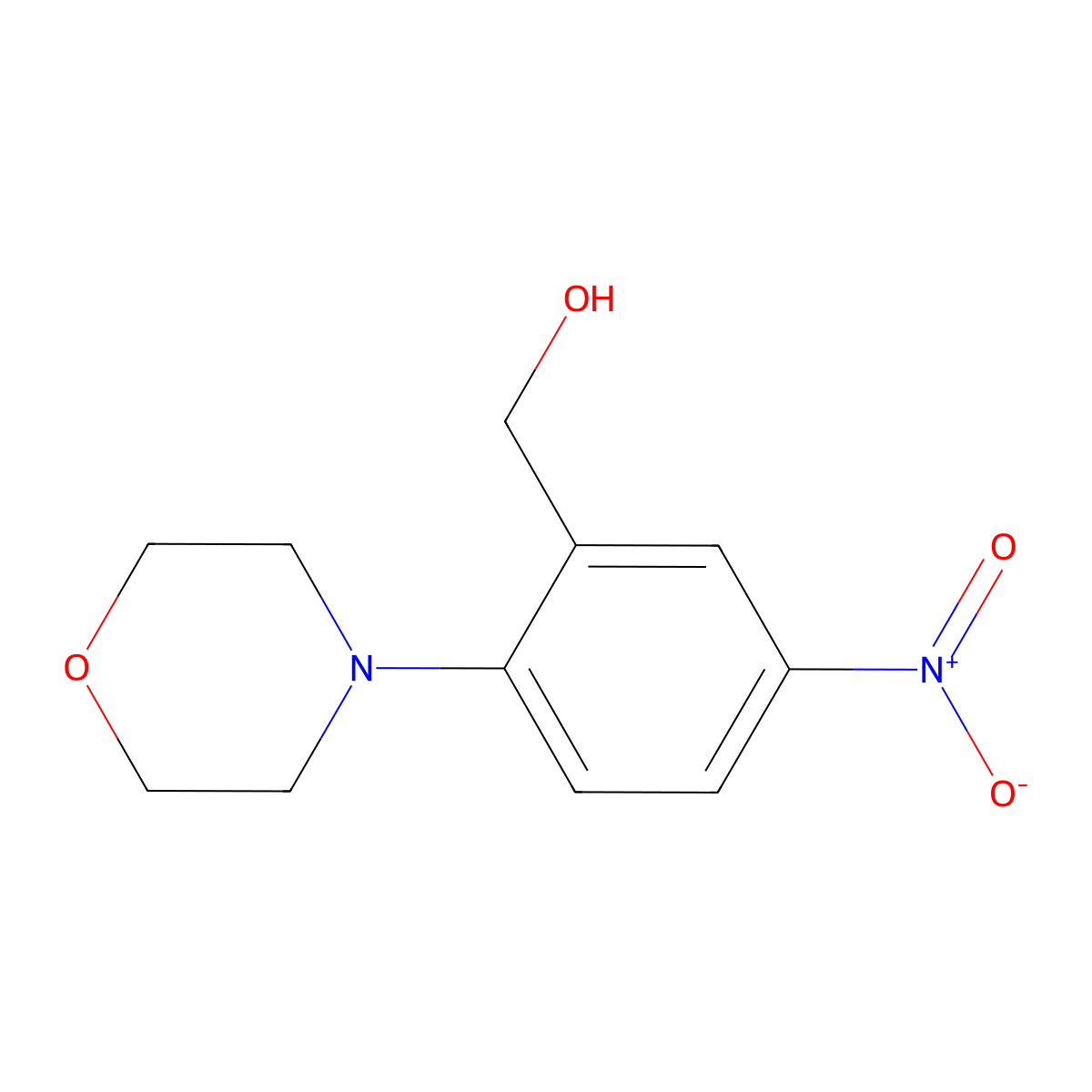 (2-Morpholino-5-nitrophenyl)methanol molecular structure, CAS 300665-25-2