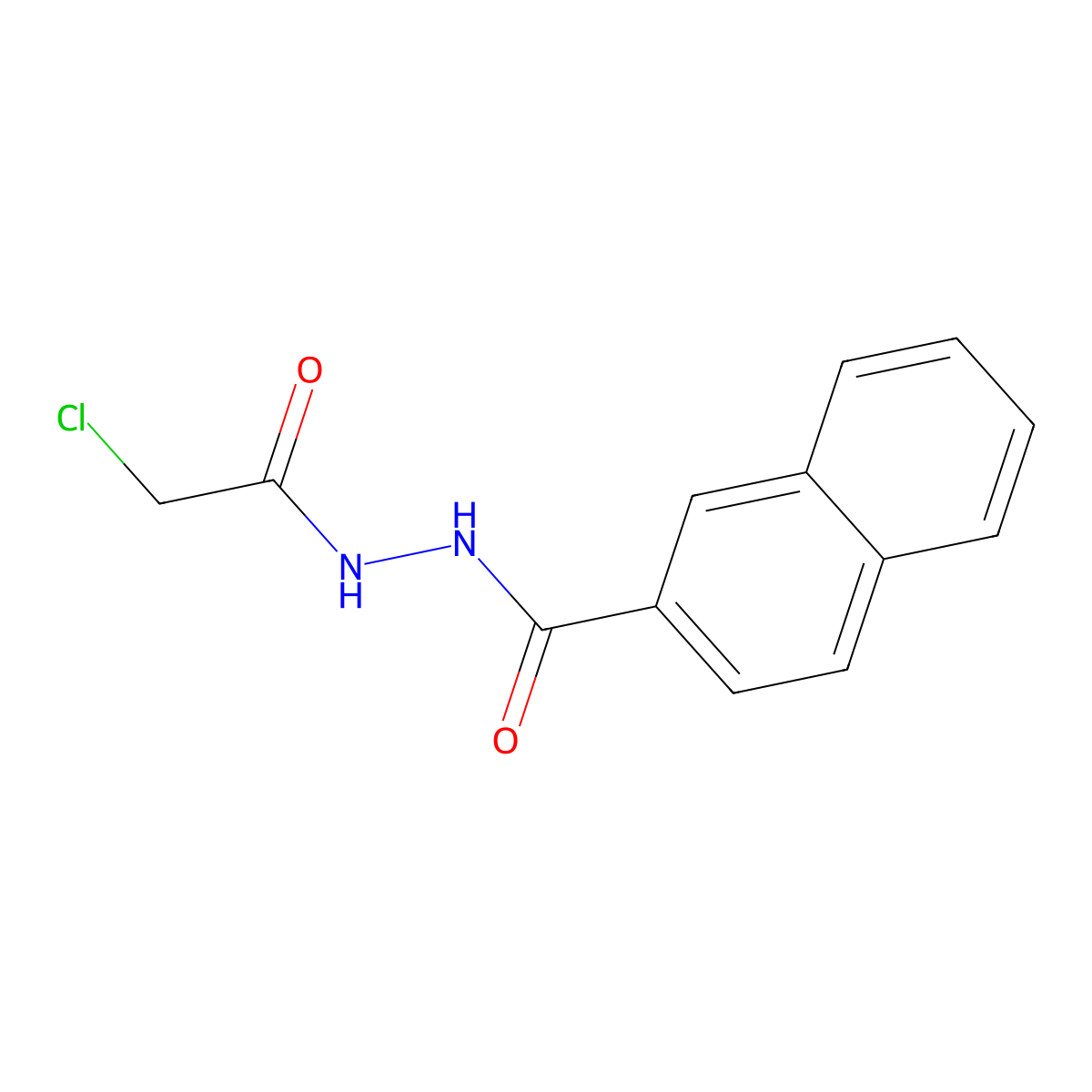 N'-(2-chloroacetyl)naphthalene-2-carbohydrazide molecular structure, CAS 300665-28-5