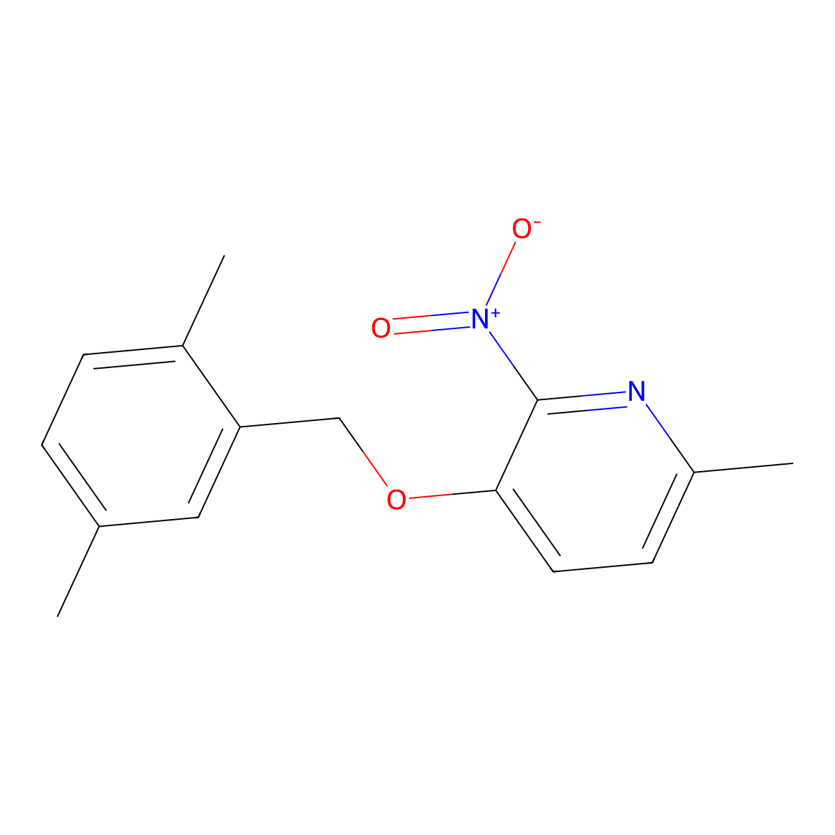 3-[(2,5-Dimethylphenyl)methoxy]-6-methyl-2-nitropyridine molecular structure, CAS 300665-42-3