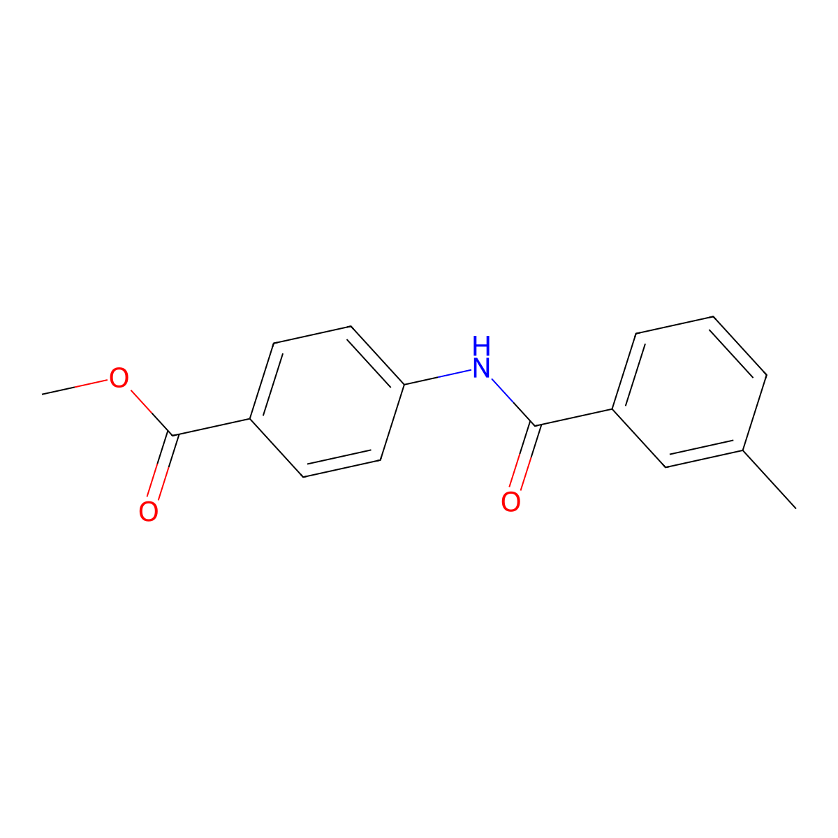 Methyl 4-[(3-methylbenzoyl)amino]benzoate molecular structure, CAS 300667-13-4