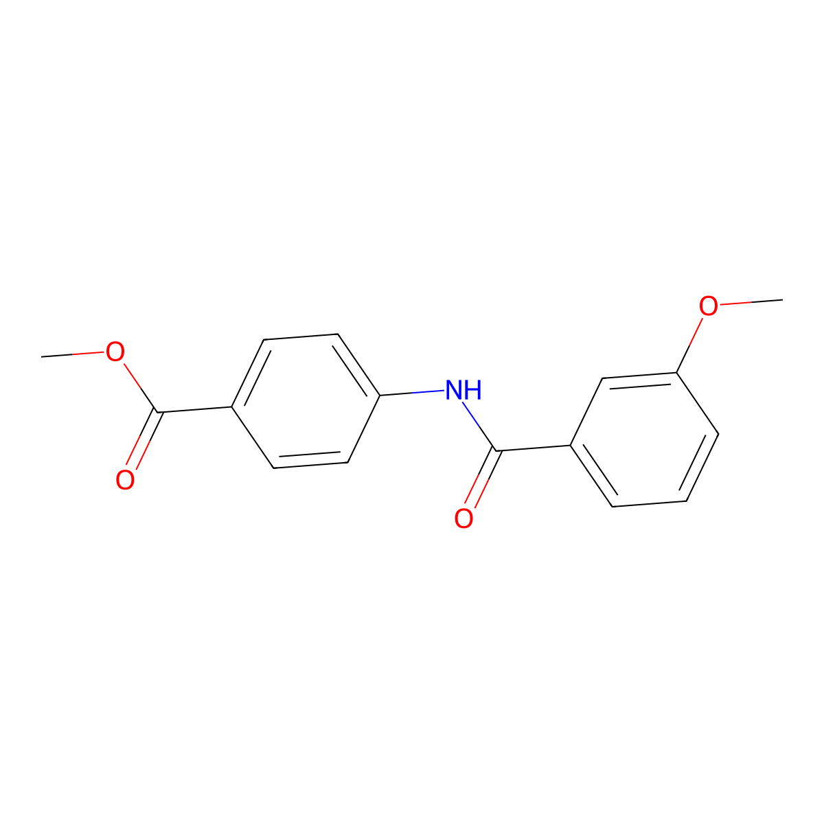 Methyl 4-[(3-methoxyphenyl)carbonylamino]benzoate molecular structure, CAS 300667-15-6