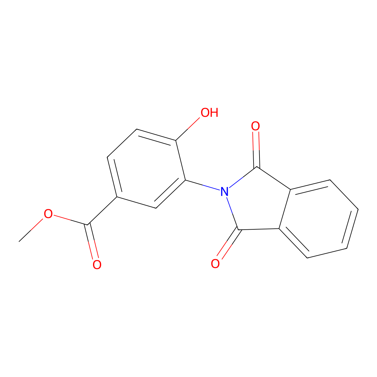 methyl 3-(1,3-dioxo-1,3-dihydro-2H-isoindol-2-yl)-4-hydroxybenzoate molecular structure, CAS 300667-49-6