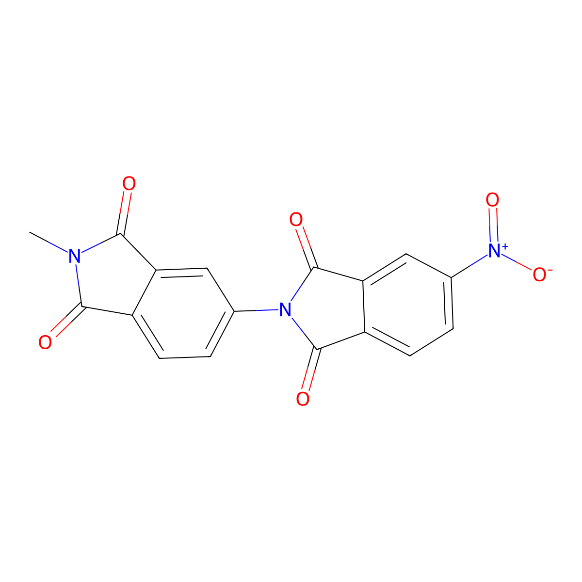 2-Methyl-5-(5-nitro-1,3-dioxoisoindol-2-yl)isoindole-1,3-dione molecular structure, CAS 300667-50-9