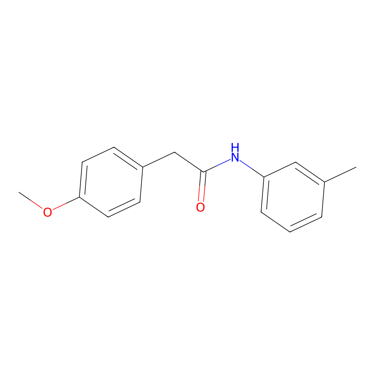 2-(4-methoxyphenyl)-N-(3-methylphenyl)acetamide molecular structure, CAS 300668-13-7