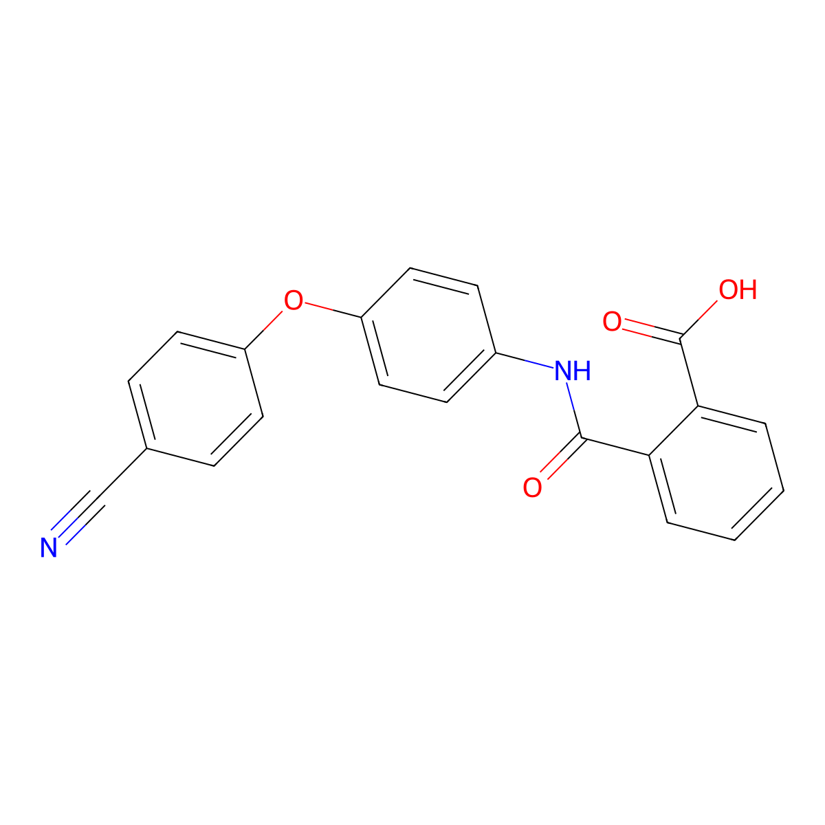 2-[[4-(4-cyanophenoxy)phenyl]carbamoyl]benzoic Acid molecular structure, CAS 300668-61-5
