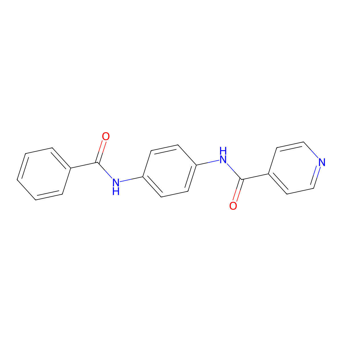 N-[4-(benzoylamino)phenyl]isonicotinamide molecular structure, CAS 300668-85-3