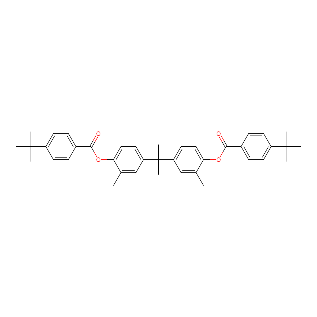 [4-[2-[4-(4-Tert-butylbenzoyl)oxy-3-methylphenyl]propan-2-yl]-2-methylphenyl] 4-tert-butylbenzoate molecular structure, CAS 300669-14-1
