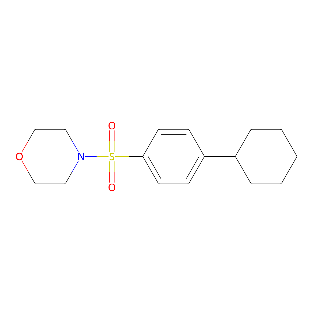 4-((4-Cyclohexylphenyl)sulfonyl)morpholine molecular structure, CAS 300670-25-1
