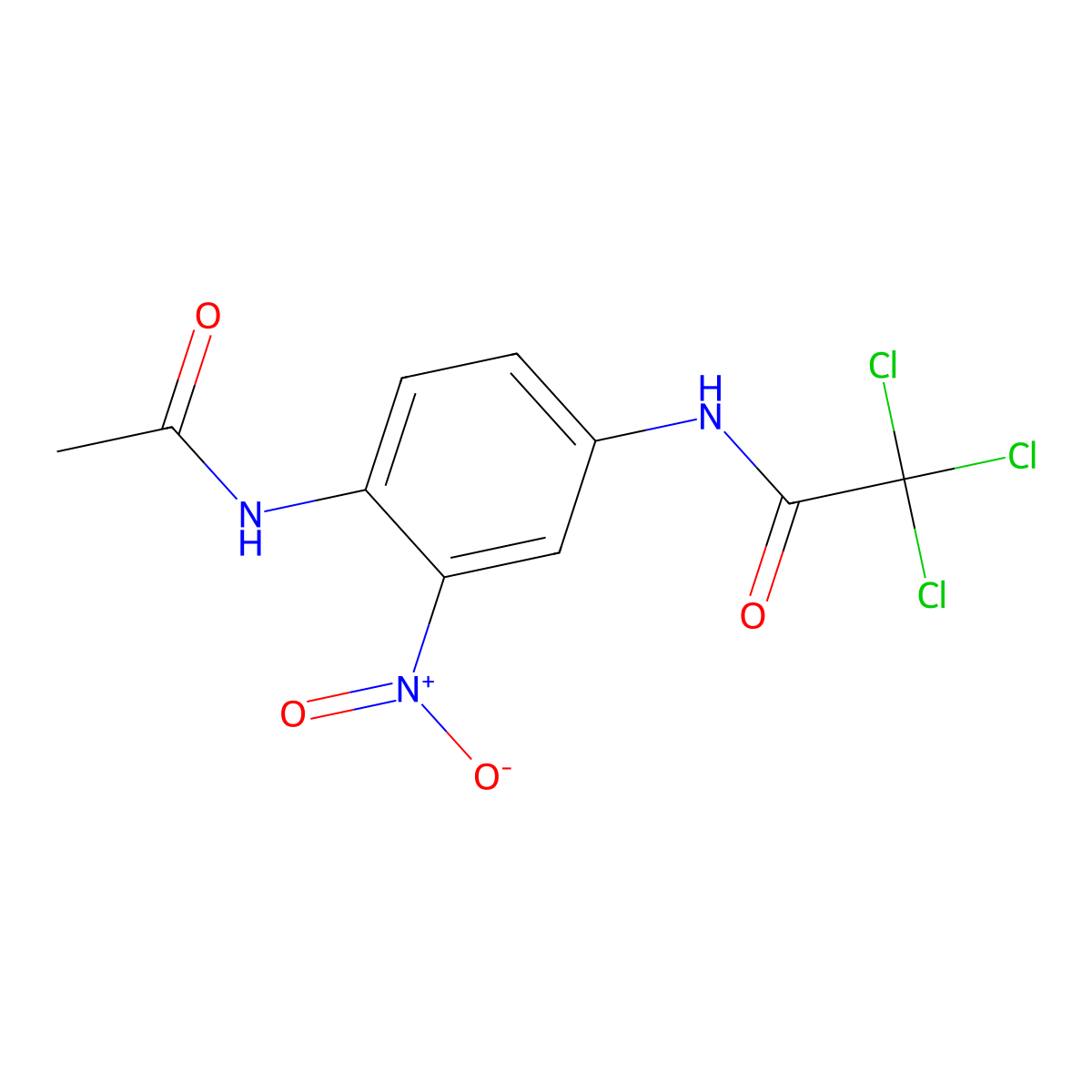 N-(4-acetamido-3-nitrophenyl)-2,2,2-trichloroacetamide molecular structure, CAS 300670-82-0