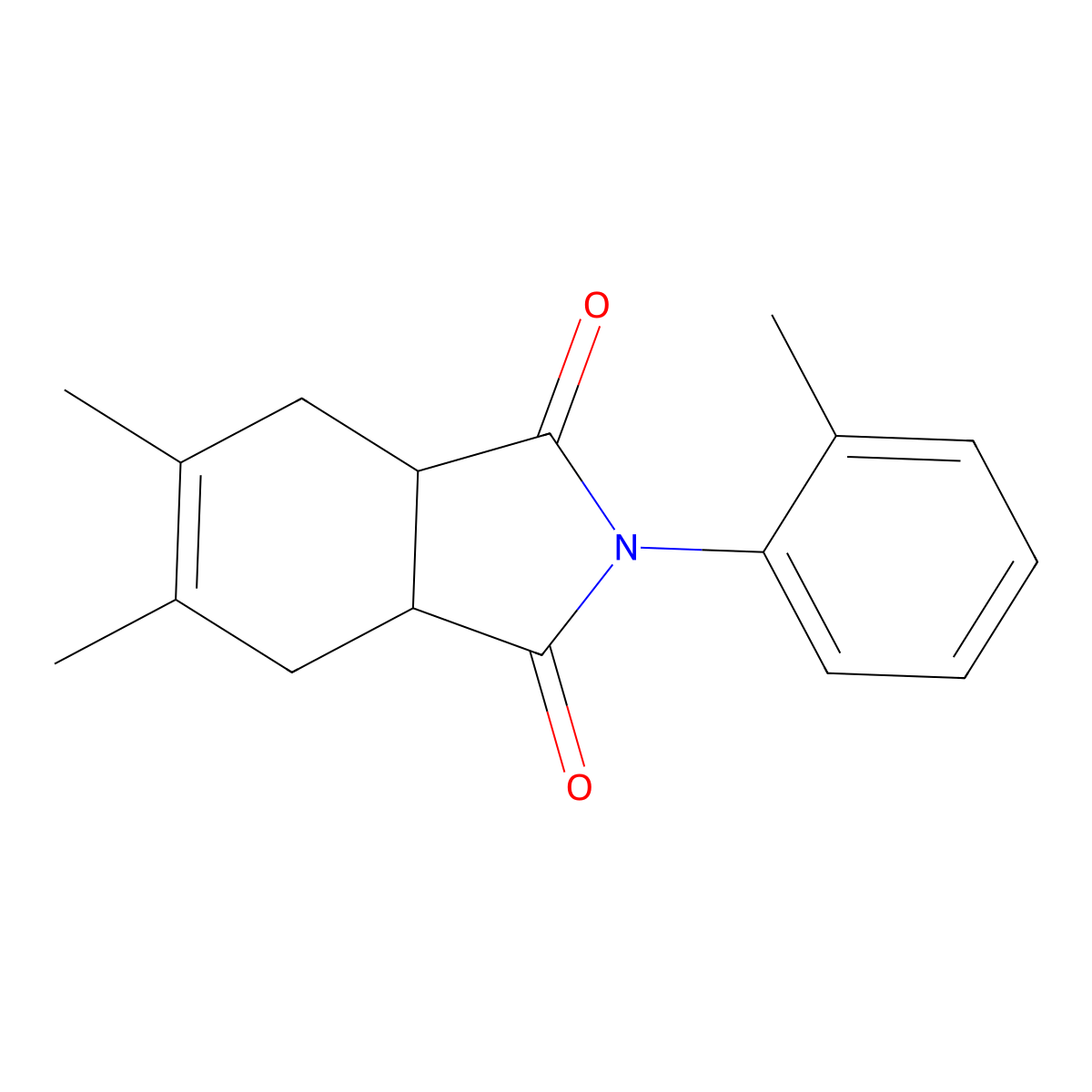 5,6-Dimethyl-2-(2-methylphenyl)-3a,4,7,7a-tetrahydroisoindole-1,3-dione molecular structure, CAS 300672-99-5