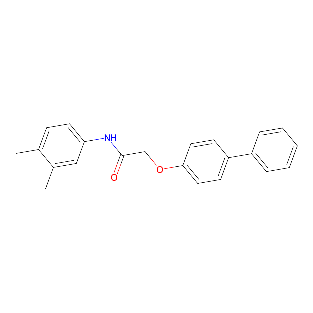 2-([1,1'-Biphenyl]-4-yloxy)-N-(3,4-dimethylphenyl)acetamide molecular structure, CAS 300673-76-1