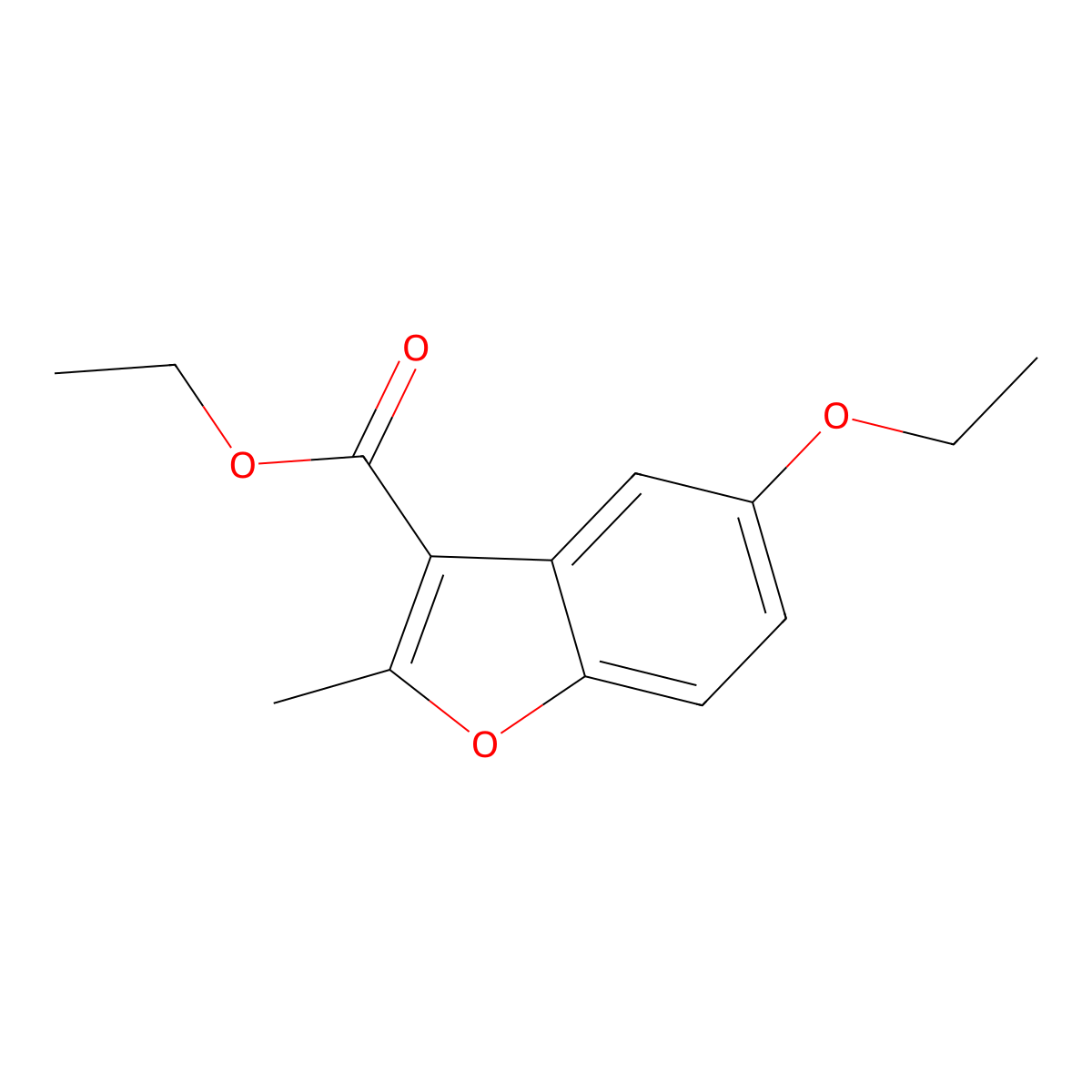 Ethyl 5-ethoxy-2-methyl-1-benzofuran-3-carboxylate molecular structure, CAS 300673-99-8