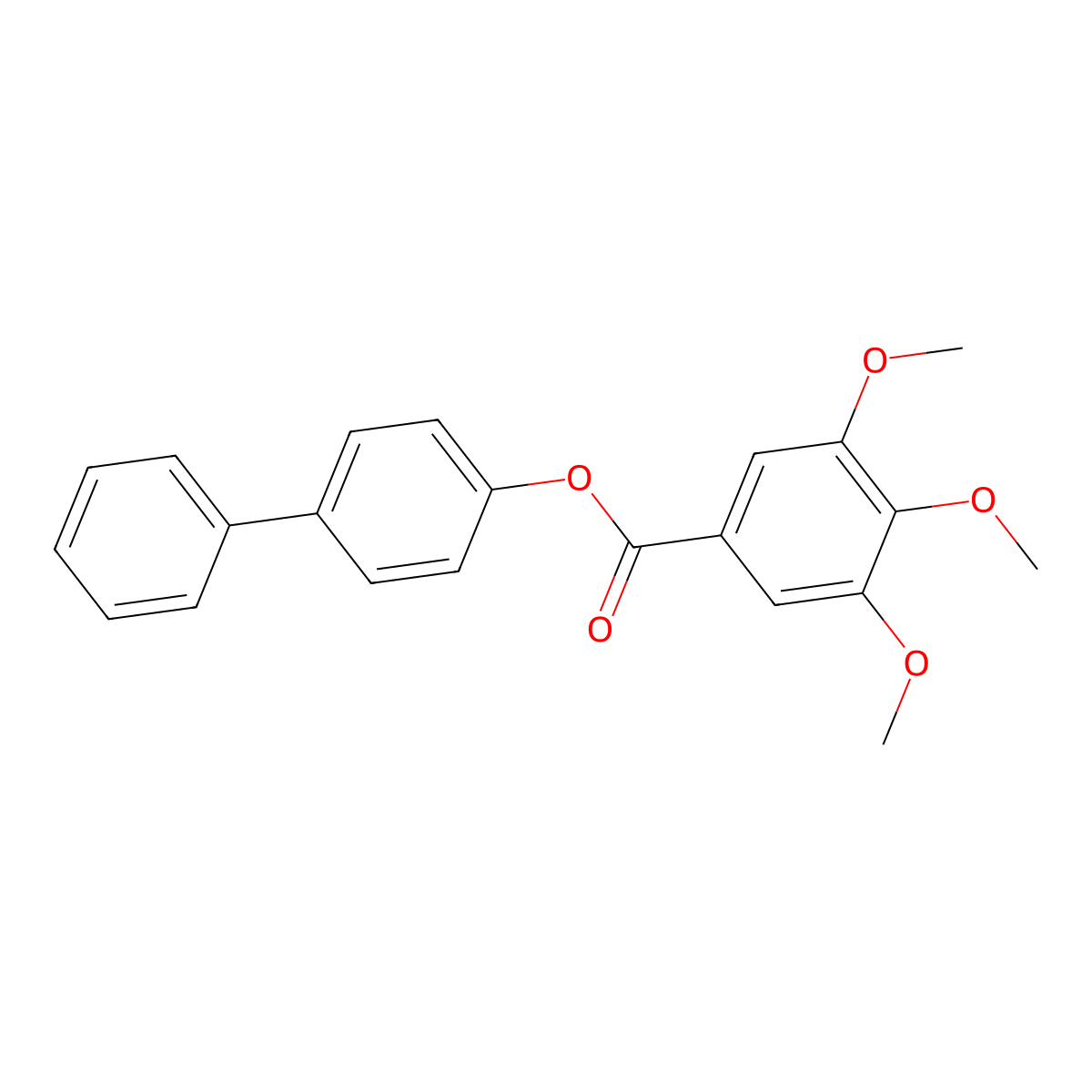 (1,1'-Biphenyl)-4-YL 3,4,5-trimethoxybenzoate molecular structure, CAS 300675-69-8